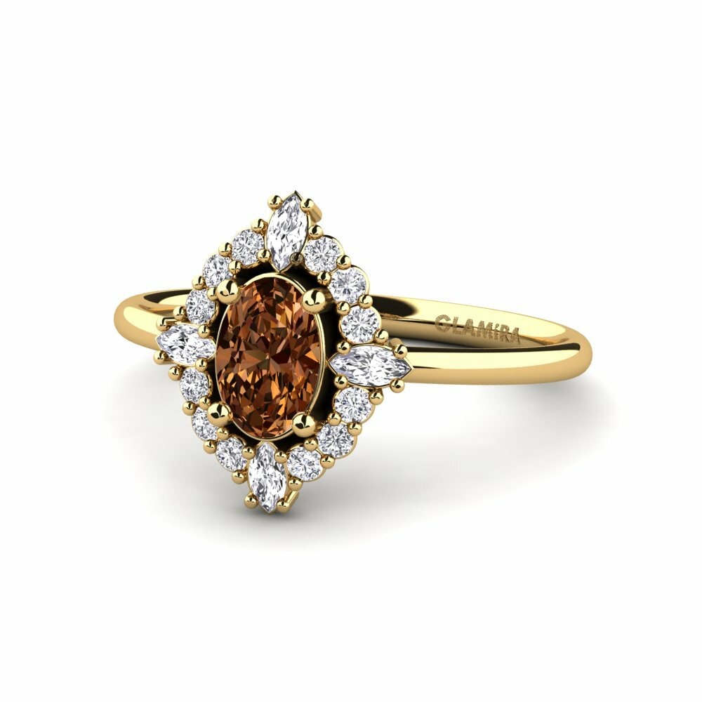 Brown Diamond Engagement Ring Demnok