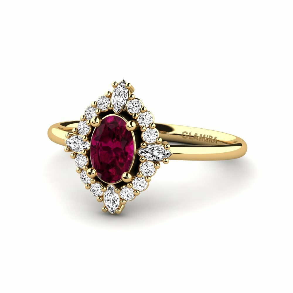 Rhodolite Garnet Engagement Ring Demnok