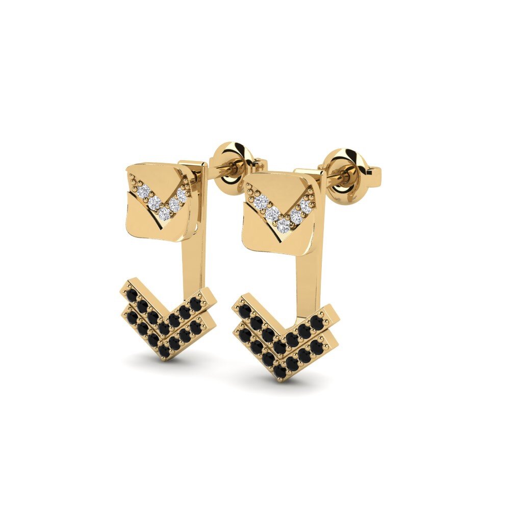 Diamante Negro Pendiente de mujer Dempo