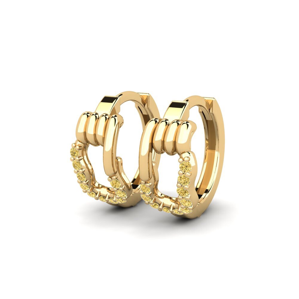 Diamante Amarillo Pendiente de mujer Demure