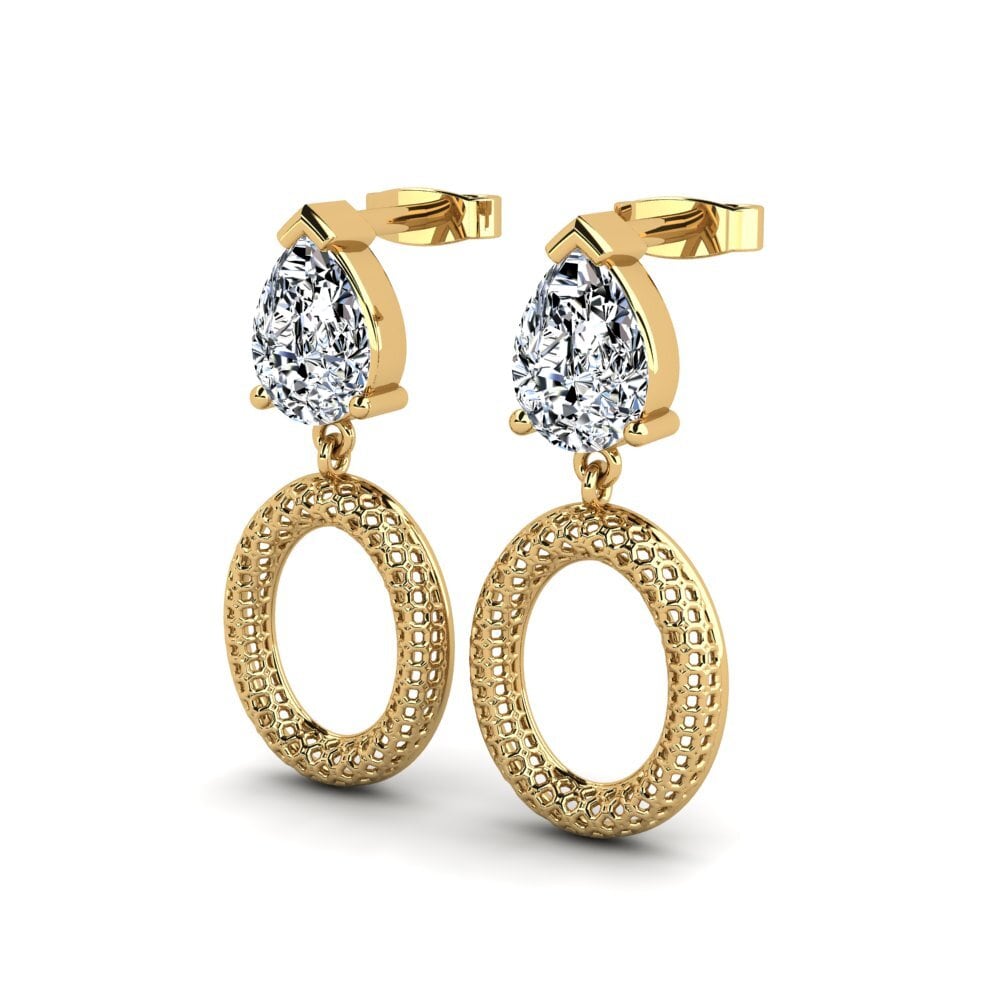 9ct Yellow Gold Pear Women's Earring Demystifier