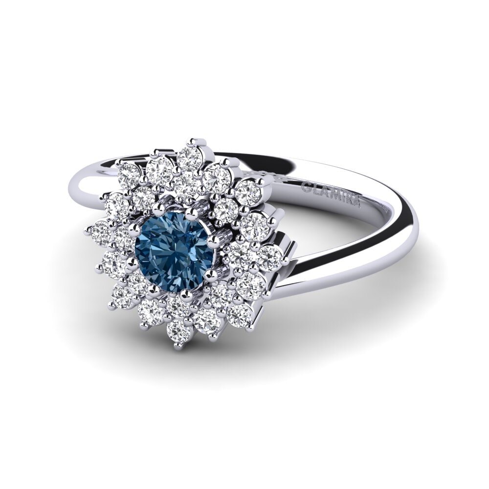 Blue Diamond Engagement Ring Denisa