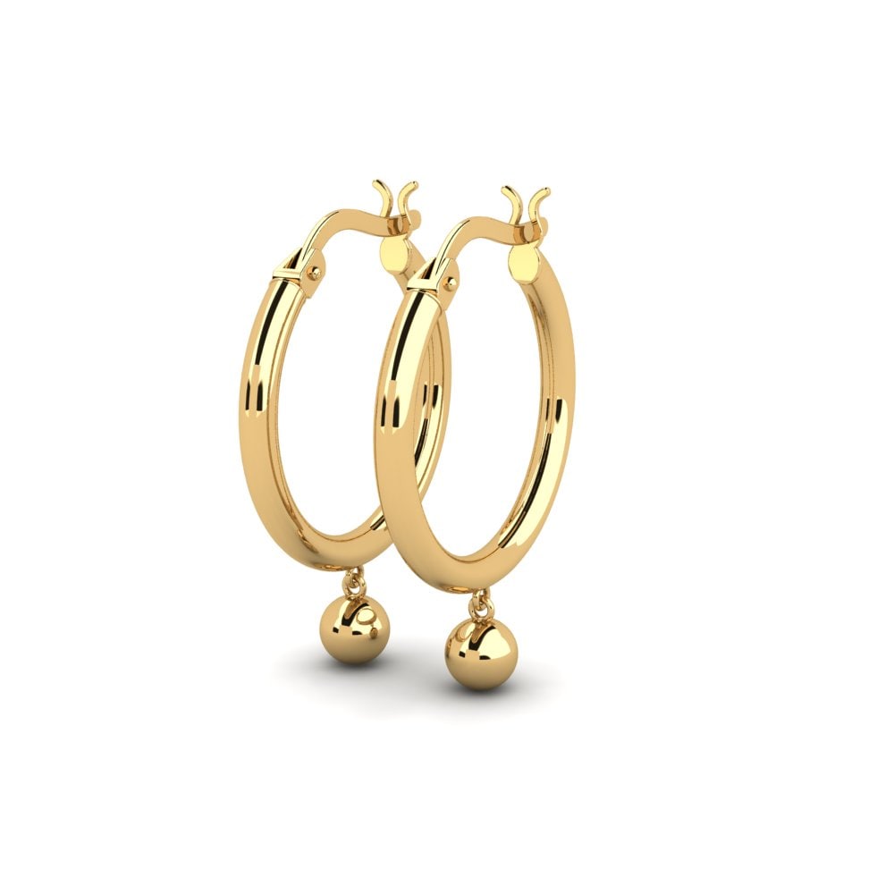 9k Oro Amarillo Pendientes Dentish