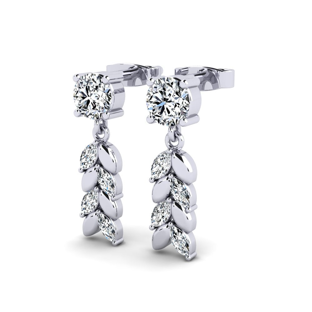 14ct White Gold Women's Earring Depracel