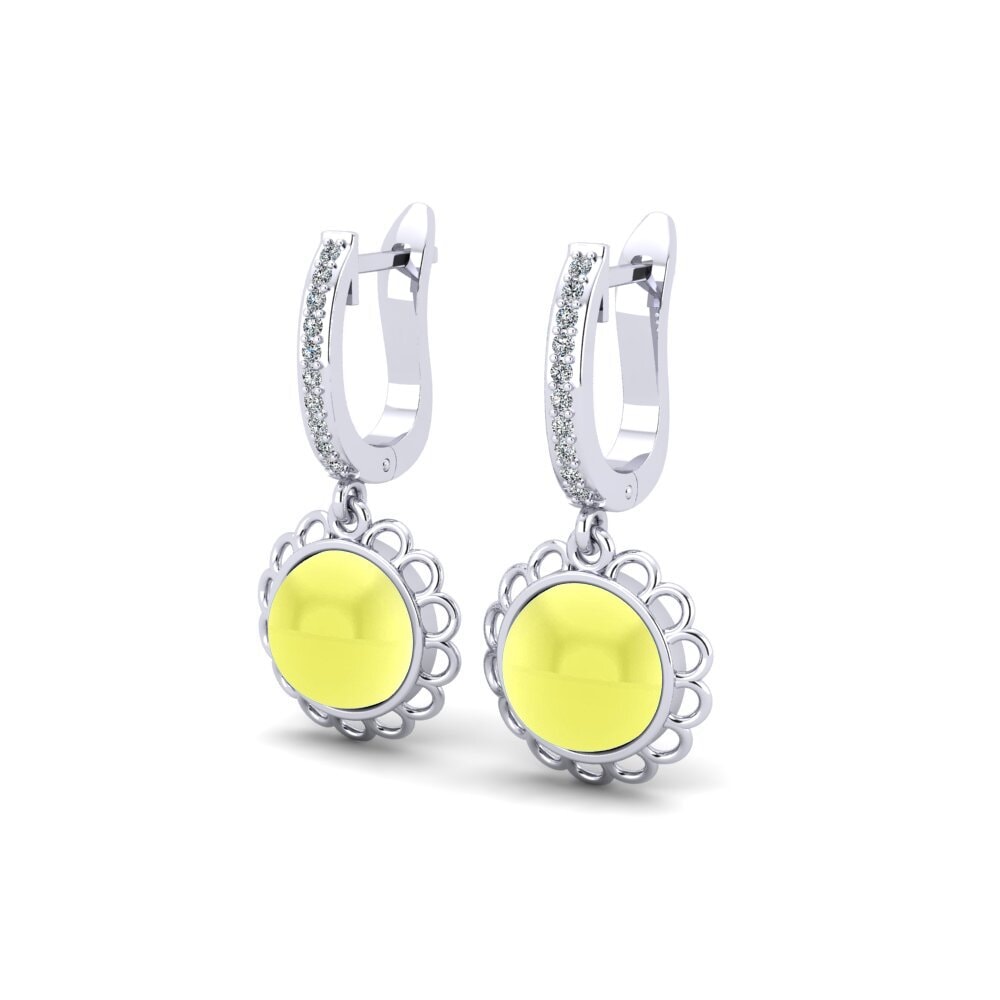 Cabochon Lemon Topaz Women's Earring Deratiser