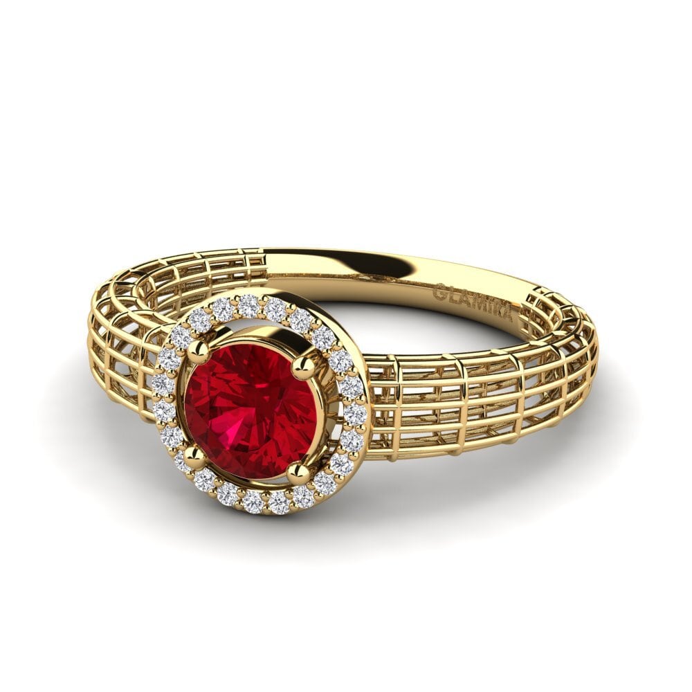 Circonita Roja Anillo de compromiso Derby