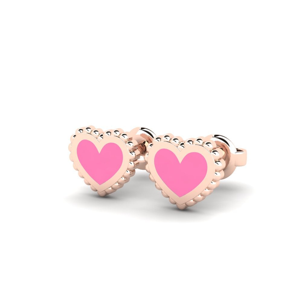 18ct Rose Gold Kid's Earring Derivation