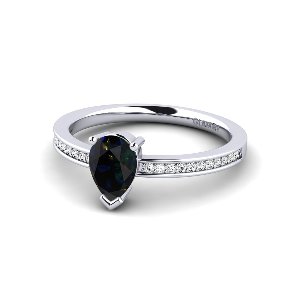 Black Opal Engagement Ring Derry