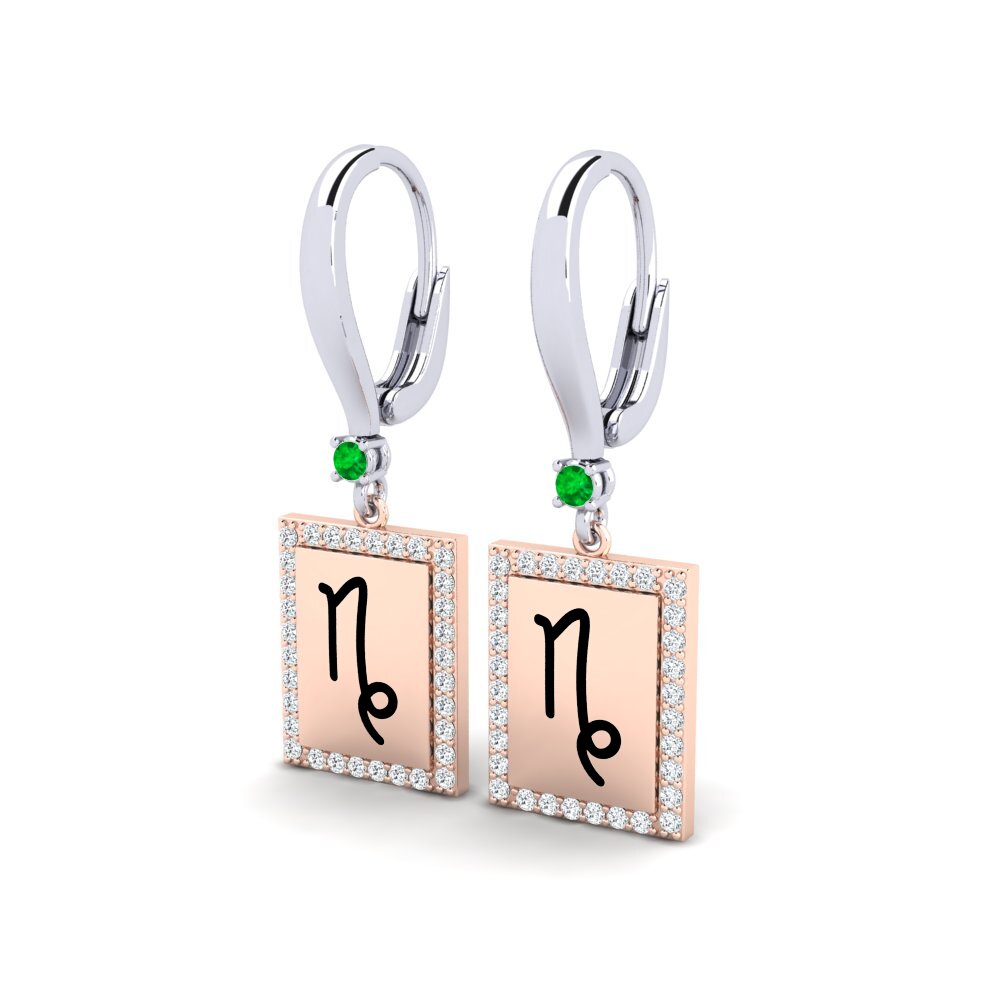 Emerald Women's Earring Dersoraz - Capricorn