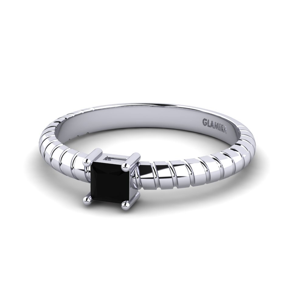 Black Onyx Engagement Ring Desirella
