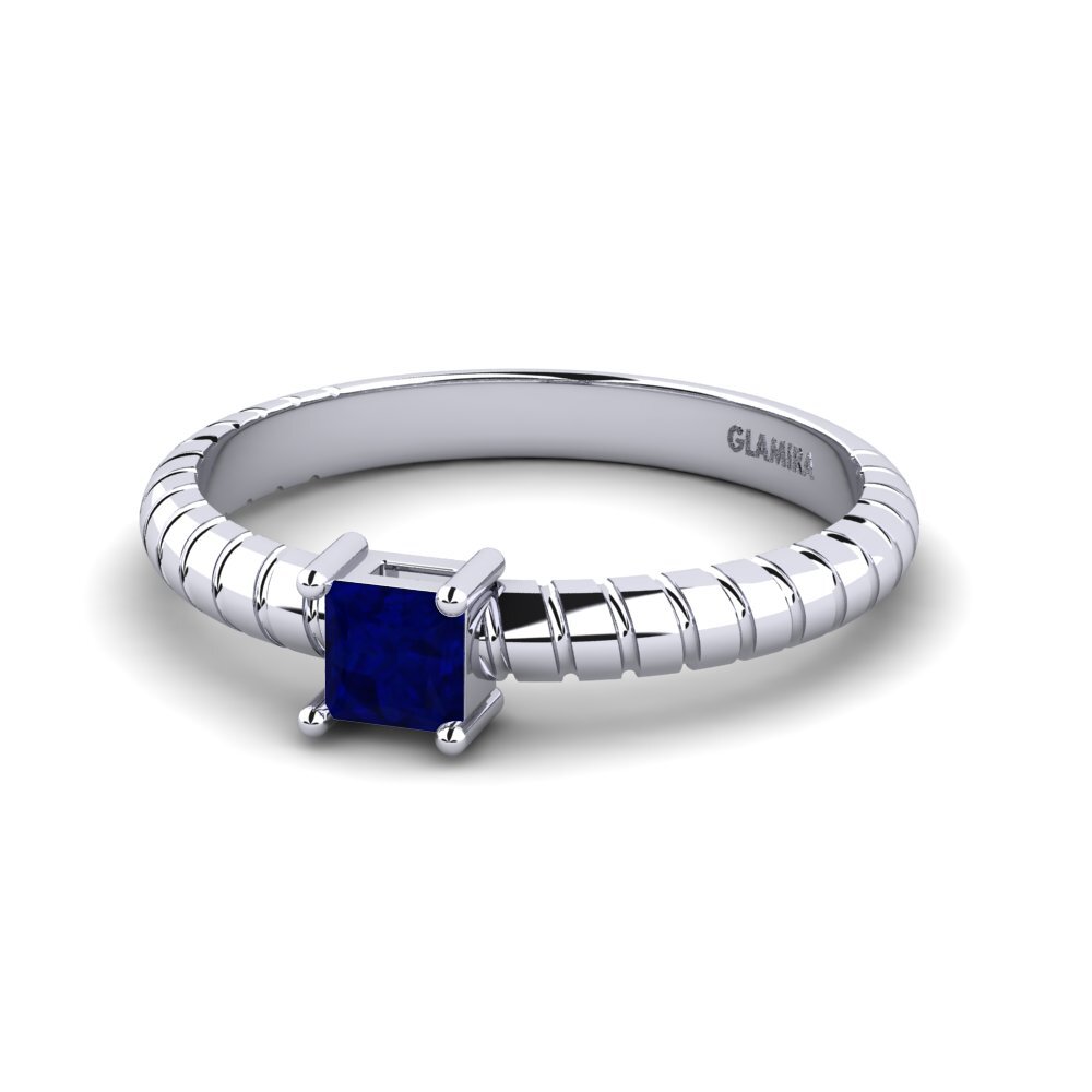 Princess Sapphire Engagement Ring Desirella