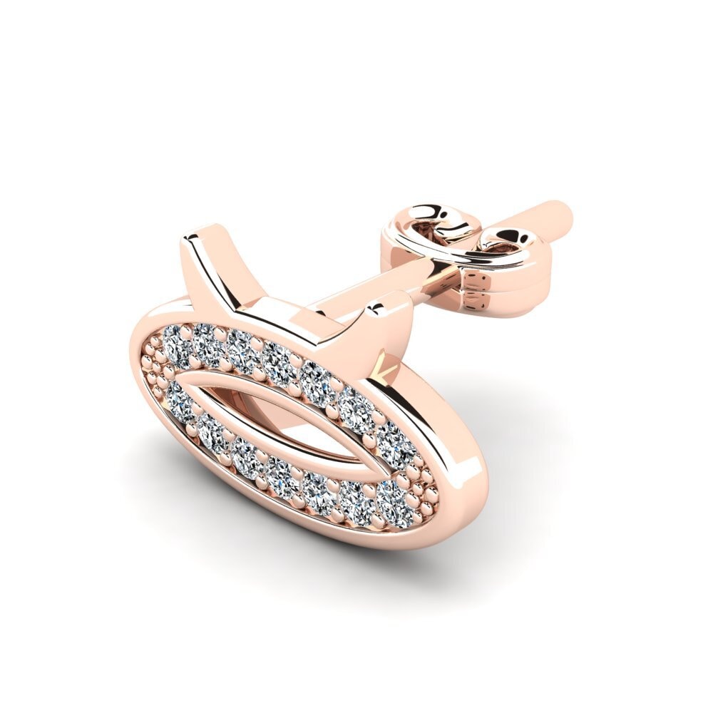 14K Rose Gold Men's Earring Desmond