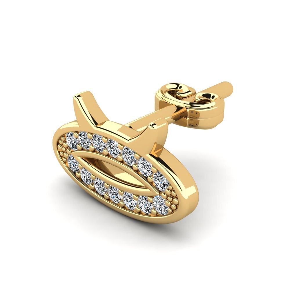 14k Oro Amarillo Pendiente para hombre Desmond