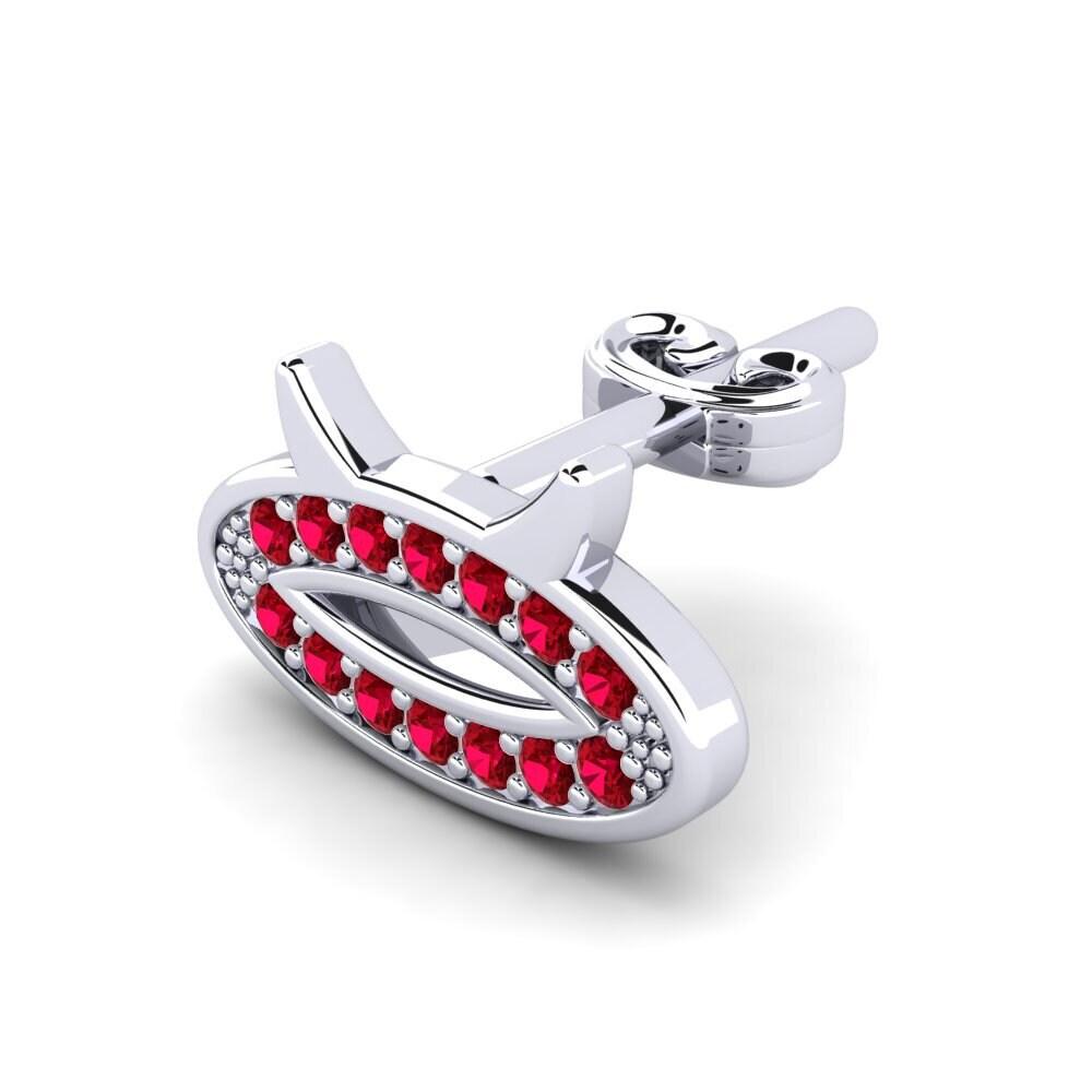 Red Zirconia Men's Earring Desmond