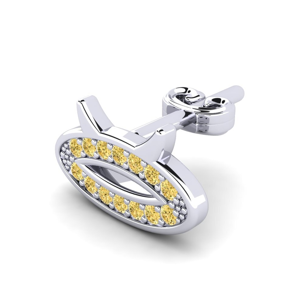 Žlutý diamant Pánské náušnice Desmond