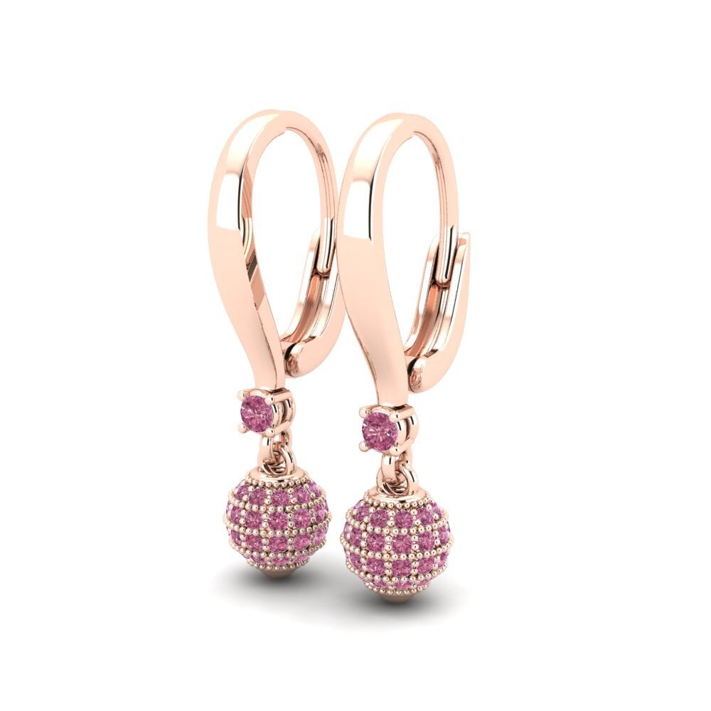9ct Rose Gold Rhodolite Garnet Women's Earring Desofa