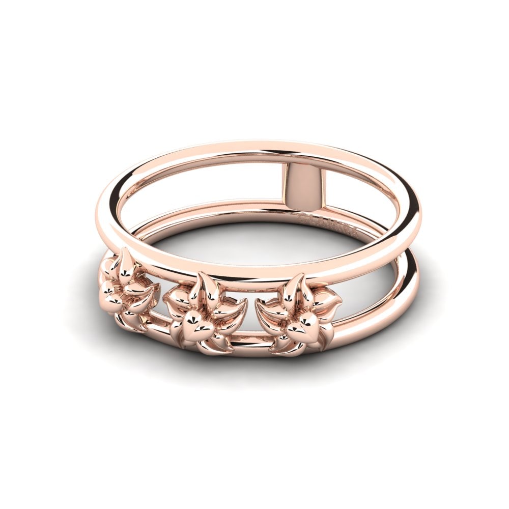 18k Oro Rosa Anillo Detrempel