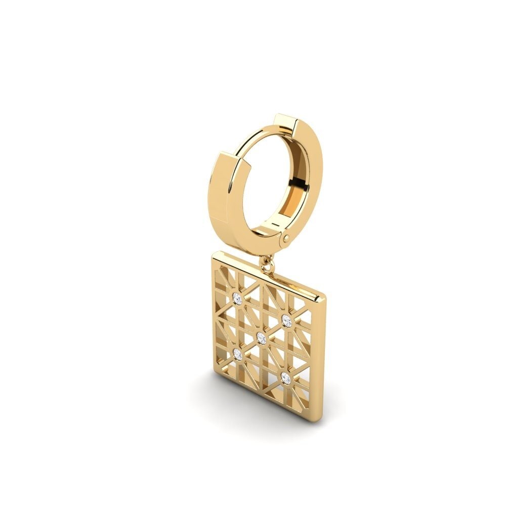 White sapphire Men's Earring Detrot