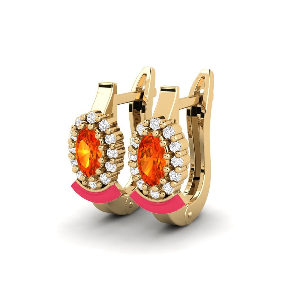 Orange Sapphire Women's Earring Devonport