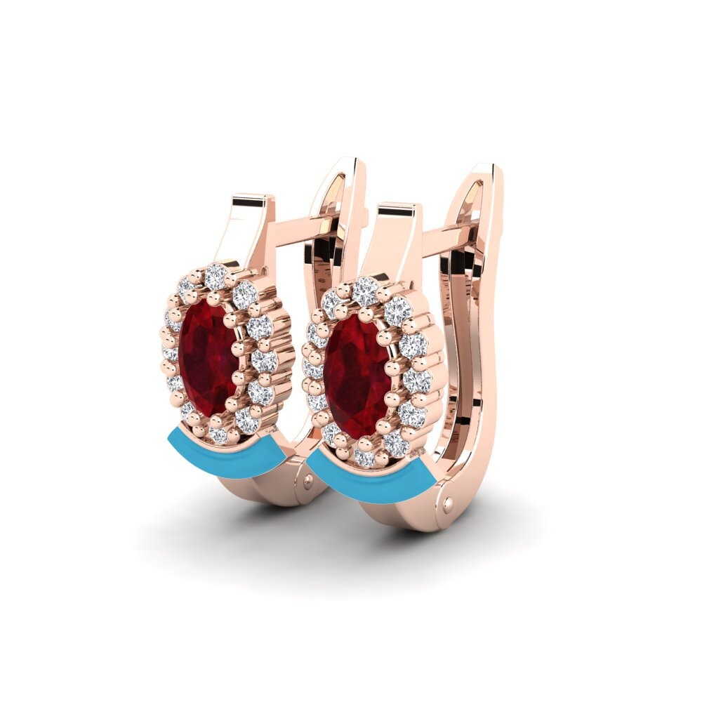 14k Oro Rosa Pendiente de mujer Devonport