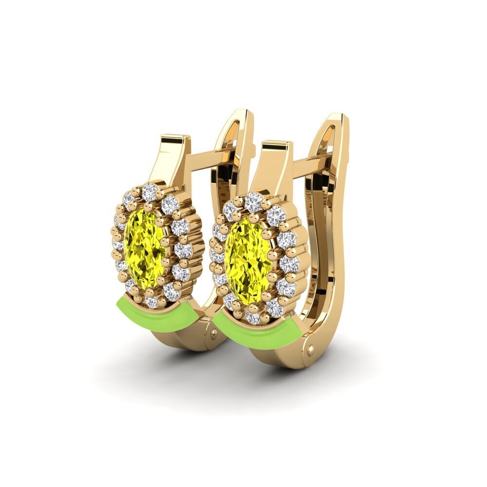 Diamante Amarillo Pendiente de mujer Devonport
