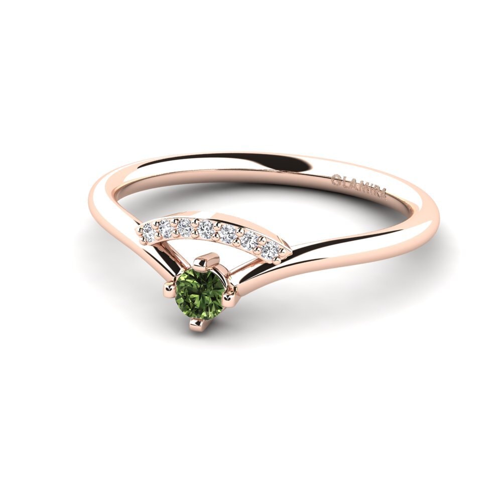 Zafiro Verde Anillo de compromiso Dextrad