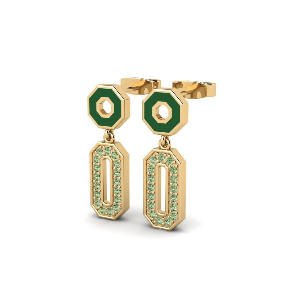 Diamante Verde Pendiente de mujer Deywo