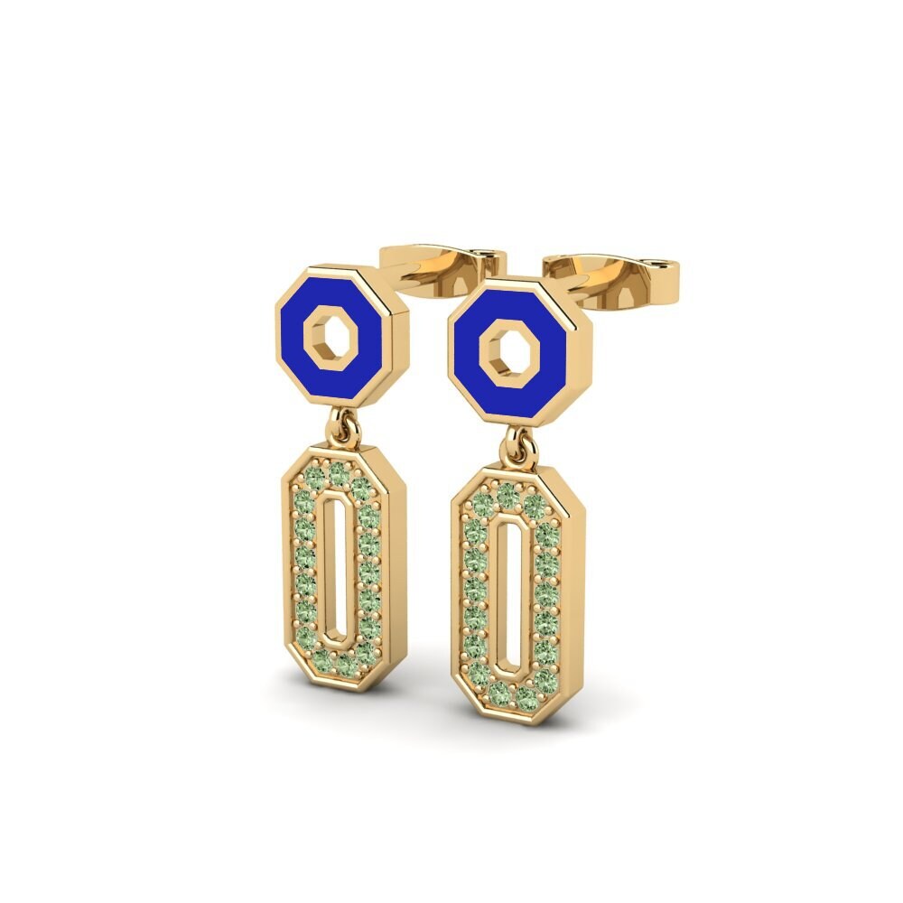 Diamante Verde Orecchino da donna Deywo