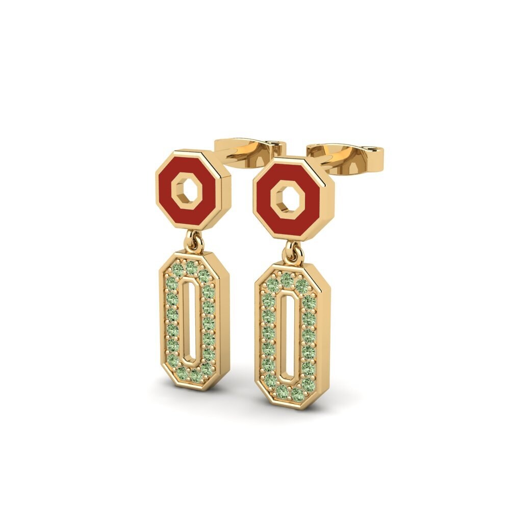Diamante Verde Orecchino da donna Deywo