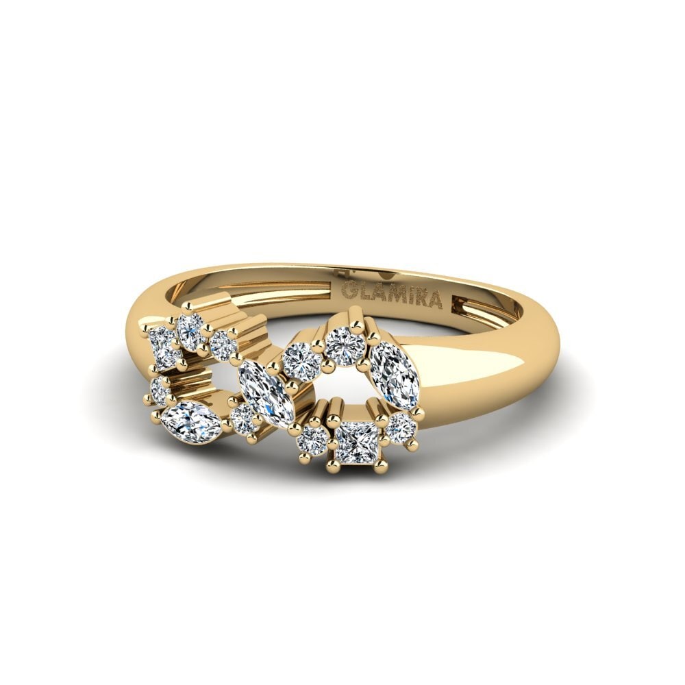 Zirkonia Pinker Ring Diamentes