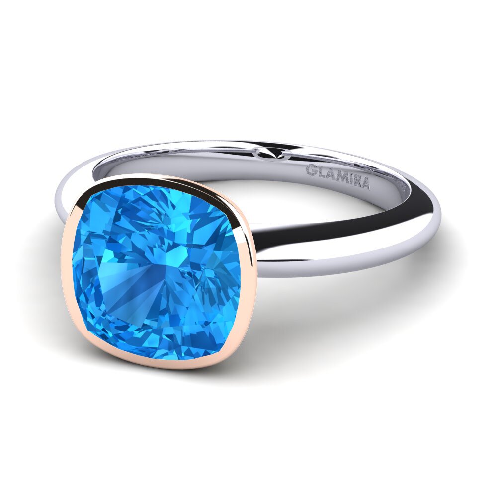 14ct White / Rose Gold Engagement Ring Diana