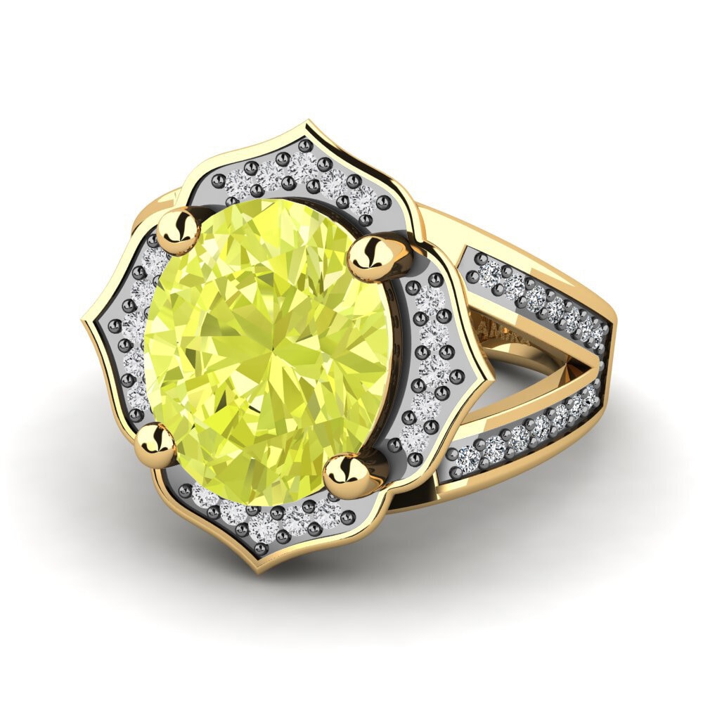Fashion Lemon Quartz Engagement Rings