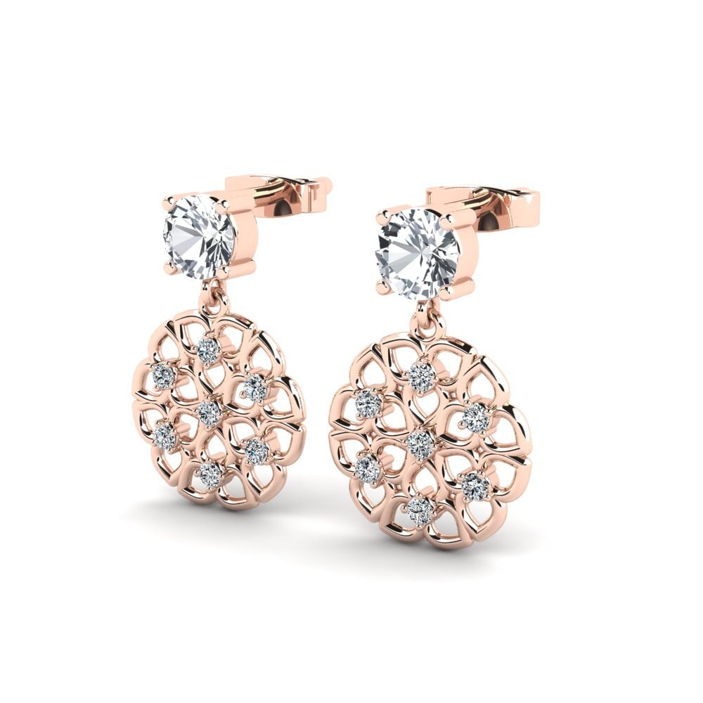 Đá Zircon Trắng Bông tai nữ Diastole