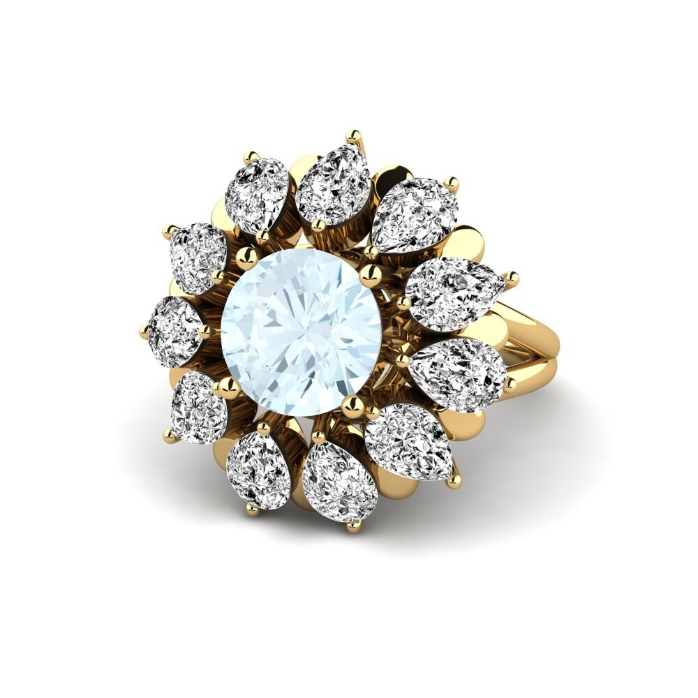 Aquamarine Engagement Ring Dibela