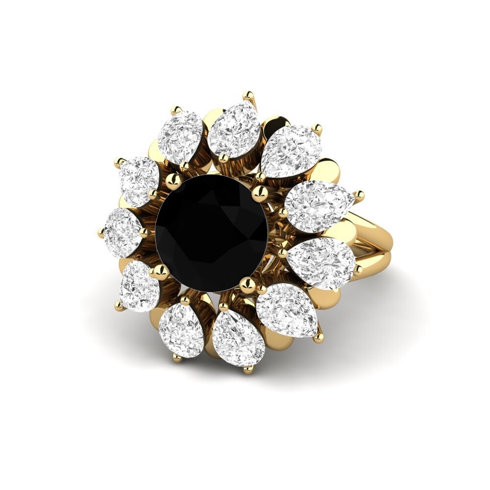 Black Sapphire Engagement Ring Dibela