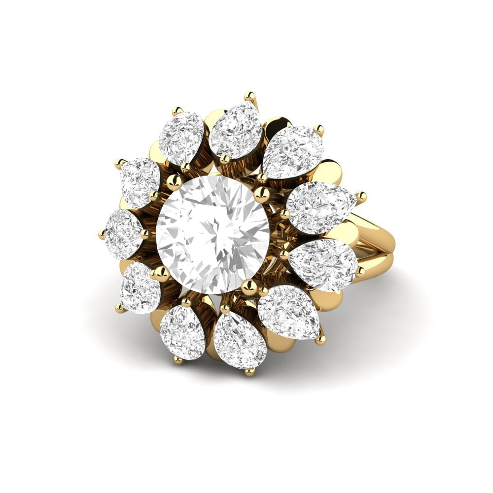 White sapphire Engagement Ring Dibela