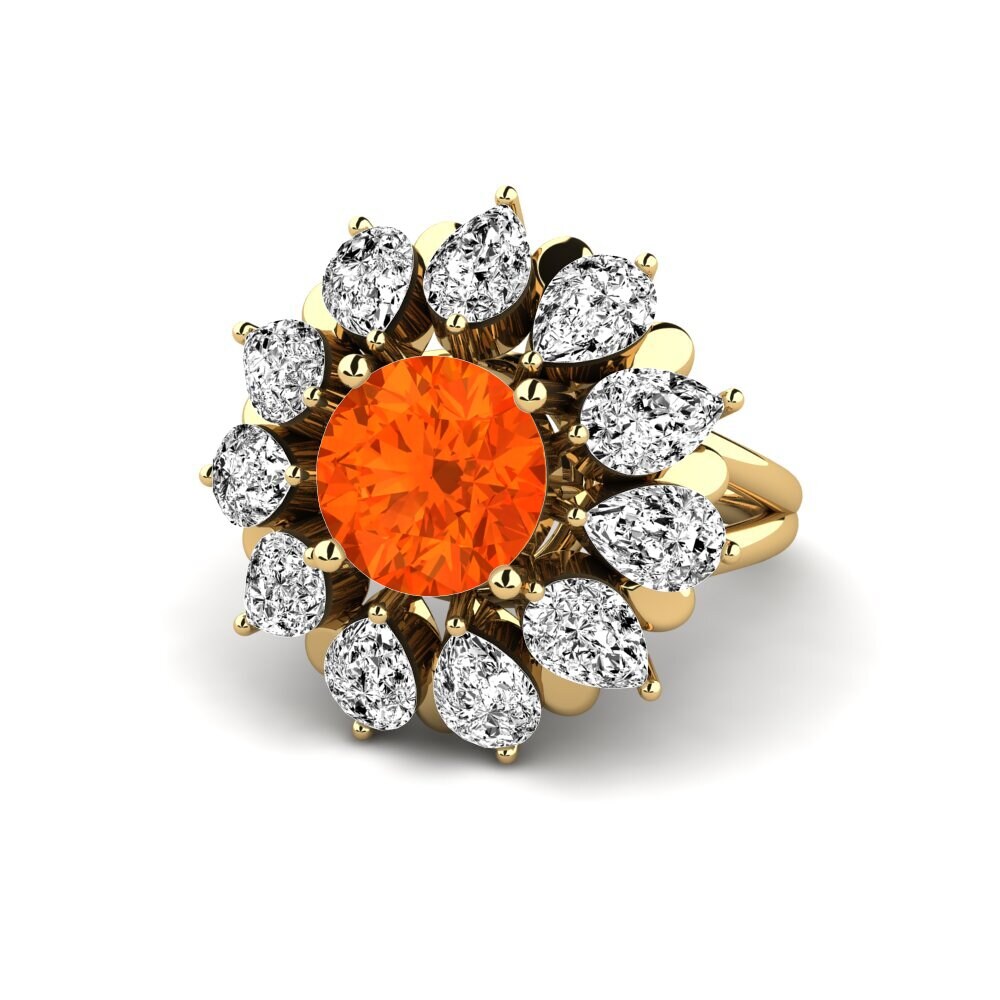 Fire-Opal Engagement Ring Dibela