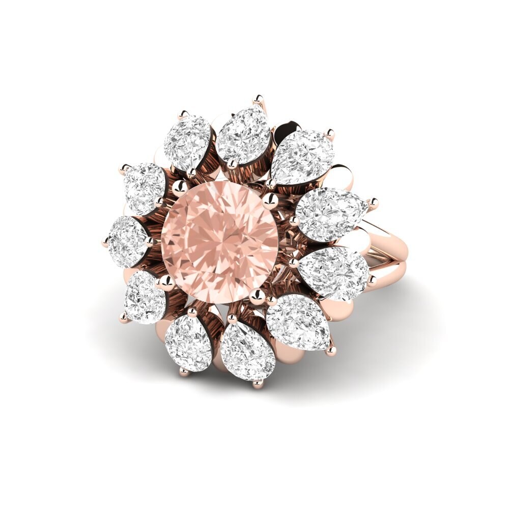 9k Rose Gold Morganite Engagement Ring Dibela