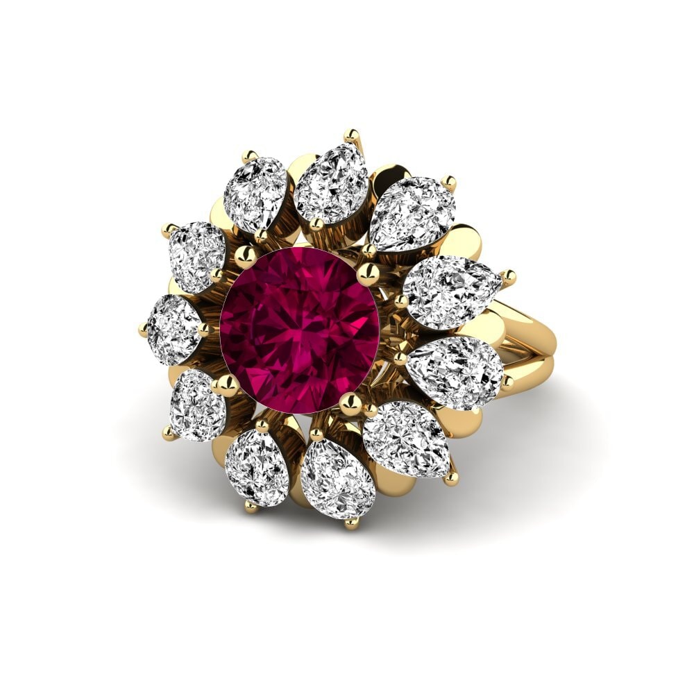 Rhodolite Garnet Engagement Ring Dibela