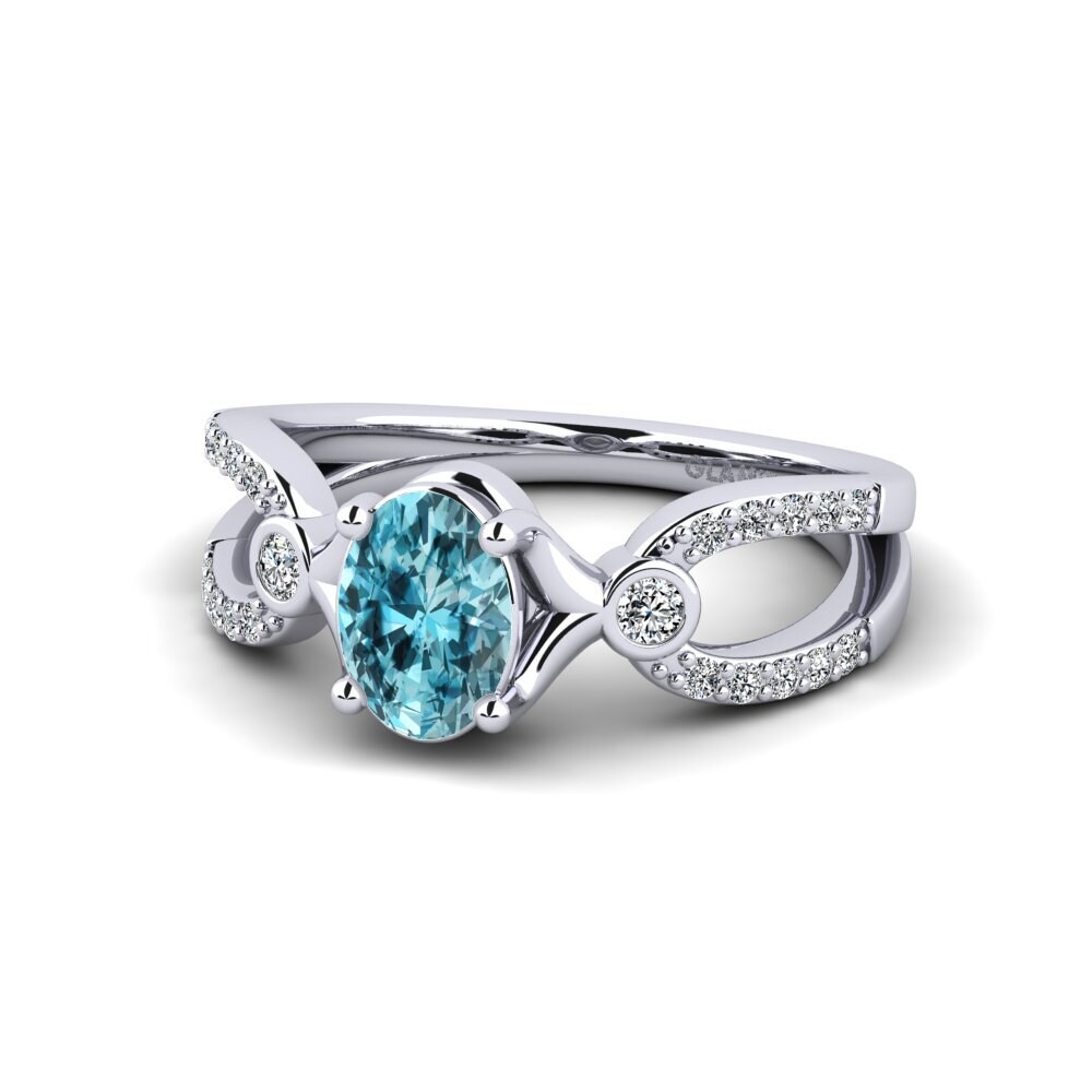 Blue Zircon Women's Ring Dideneua