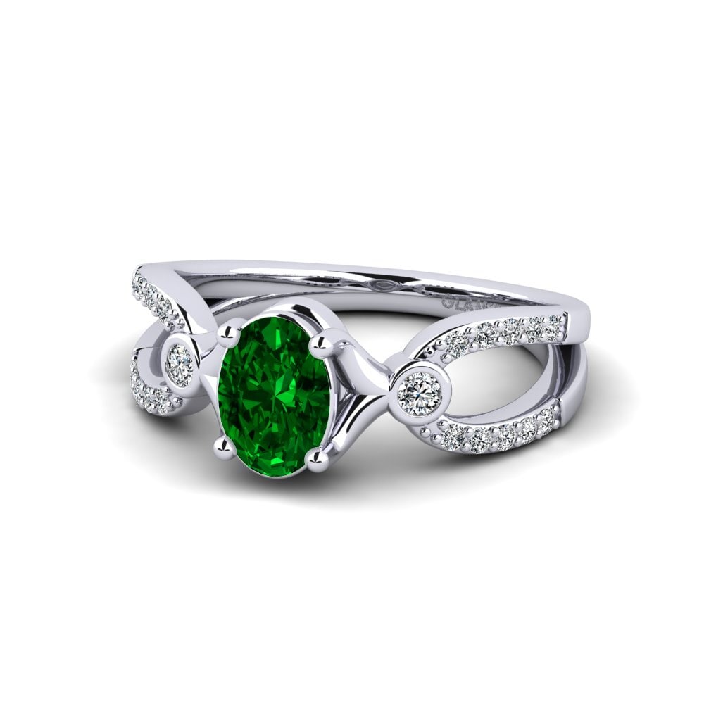 Circonita Verde Anillo de Mujer Dideneua