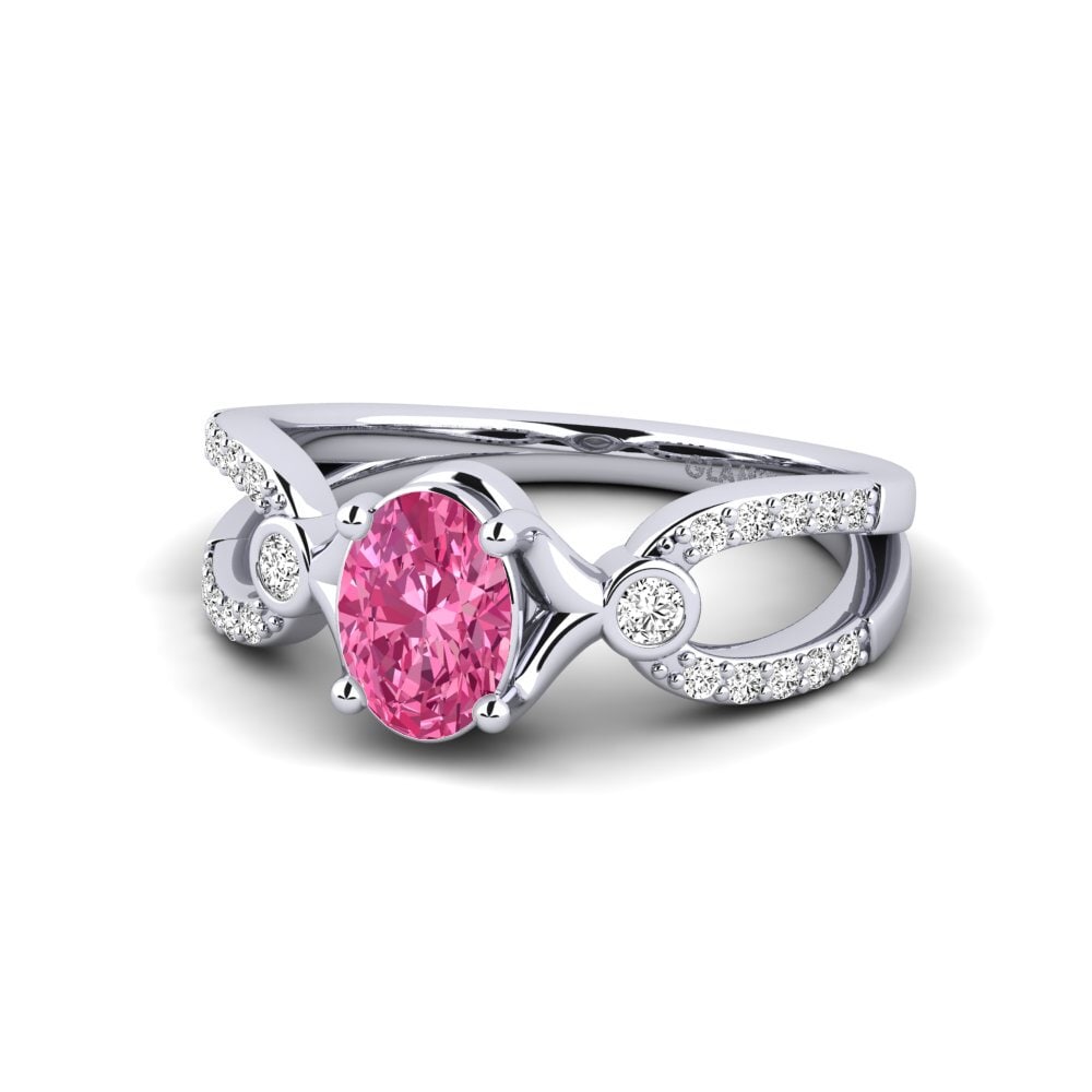 Turmalina rosa Anillo de Mujer Dideneua