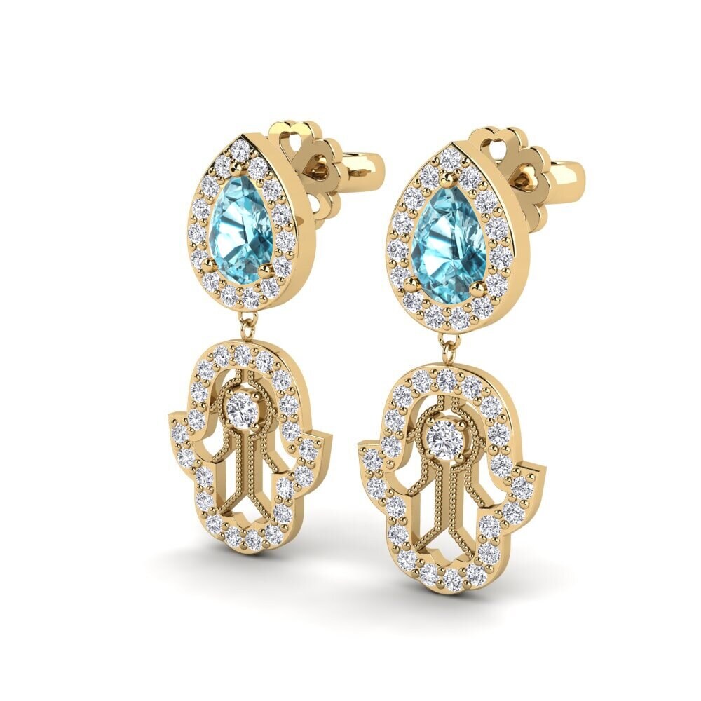 Blue Zircon Women's Earring Digitus