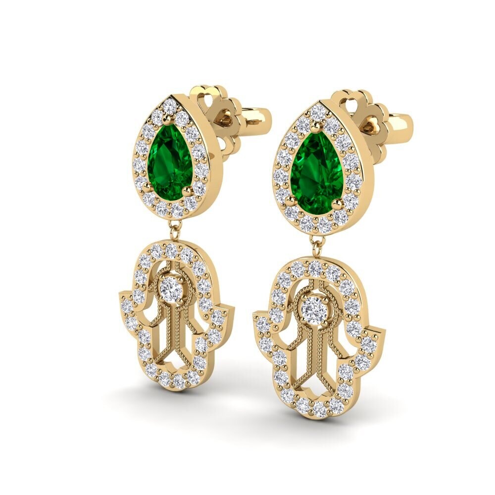Zircone Vert Boucle d'oreille femme Digitus
