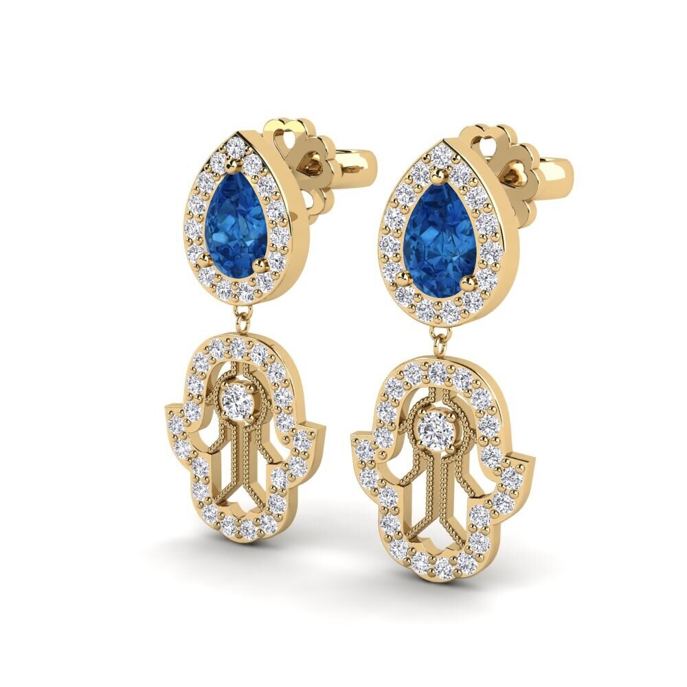 sapphire-zirconia ต่างหู Digitus