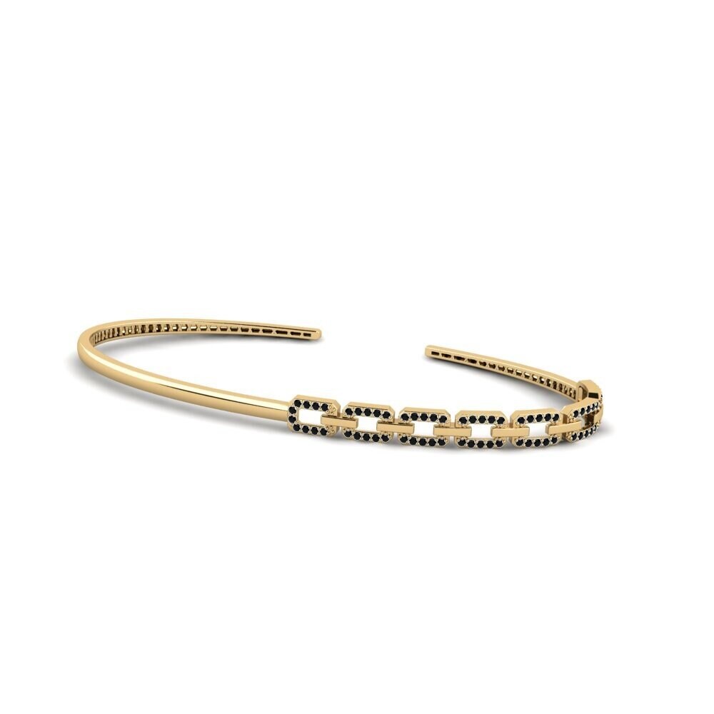 Black Onyx Palm Cuff Dija