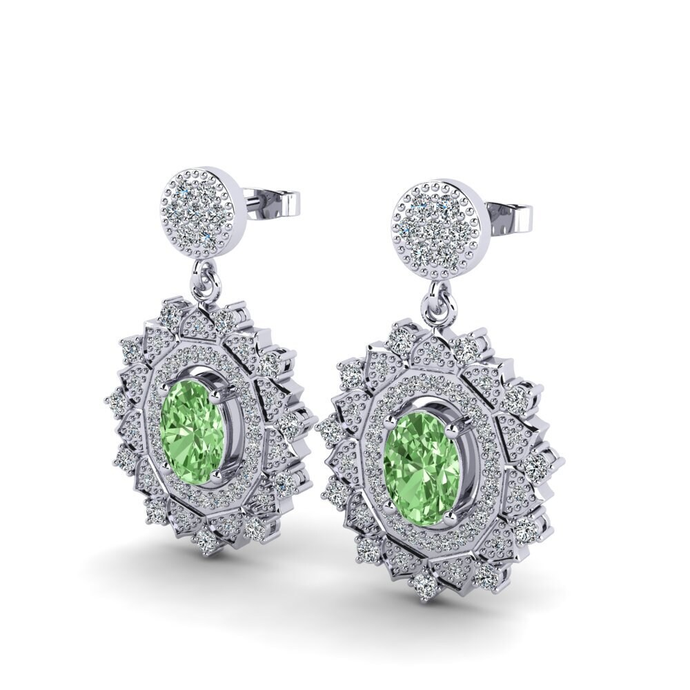 Green Diamond Women's Earring Dimple