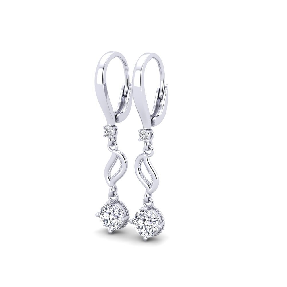 950 Platin Damen ohrring Dinaa