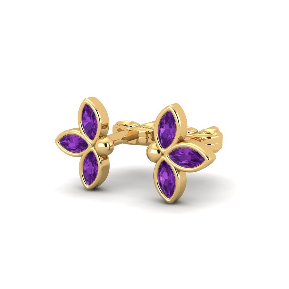 Améthyste Boucle d'oreille femme Dinares