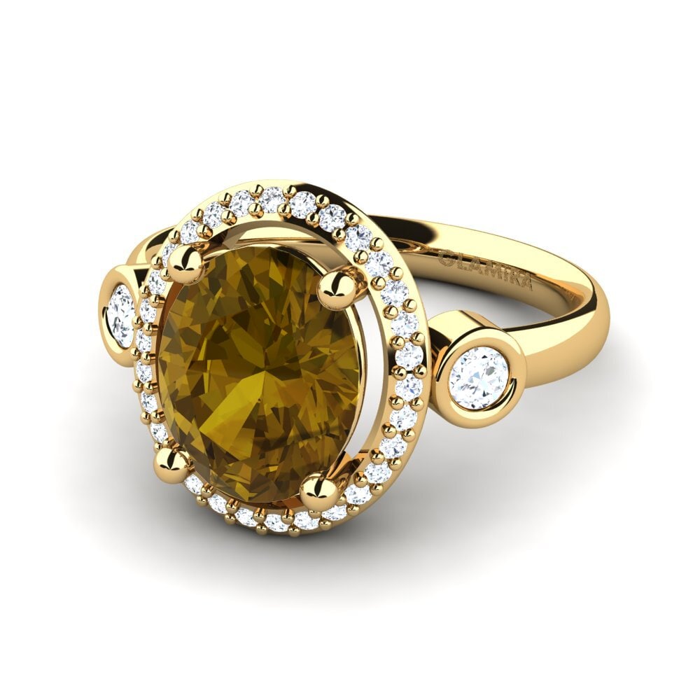 Circón Marrón Anillo de compromiso Dirinder